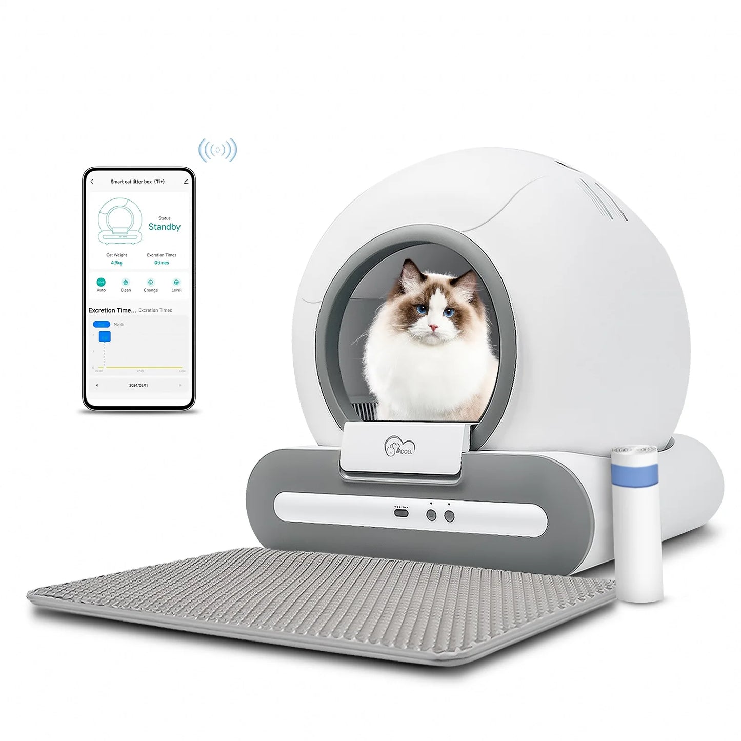 Litière Autonettoyante Intelligente Ti+ - Aurapet