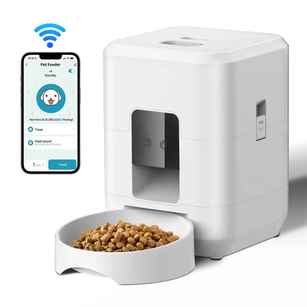 Distributeur Automatique Intelligent de Croquettes pour Chat - WiFi - Aurapet